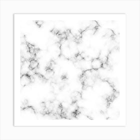 Glassy White Marble Art Print