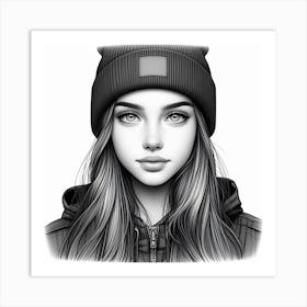 Portrait Of A Girl 25 Art Print