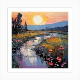 Monet's Mediterranean: Vibrant Elegance 1 Art Print