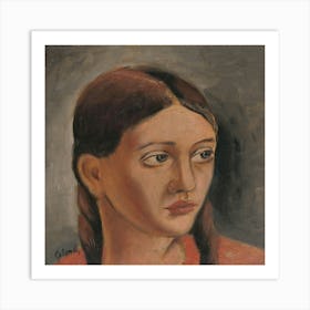 Girl S Head, Mikuláš Galanda Art Print