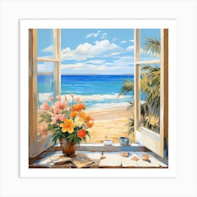 Open Window On The Beach 1 Art Print