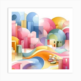 Abstract Cityscape 16 Art Print