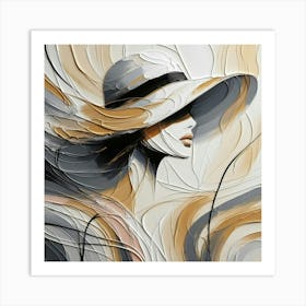 Woman In A Hat 10 Art Print