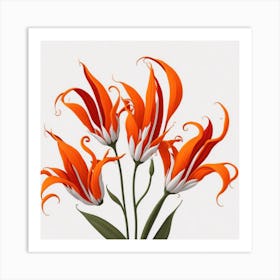 Orange Tulips myluckycharm Art Print