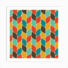 Modern Retro Pattern 06 Art Print