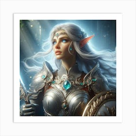 Elf In Armor 2 Art Print