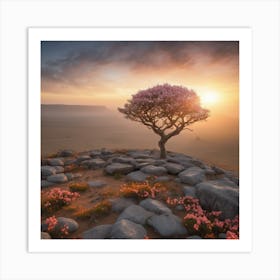 Tree In The Desert Art Print