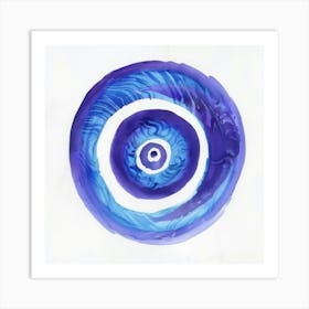 Blue And White Swirl Art Print