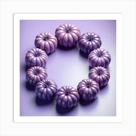 Purple Pumpkins Art Print