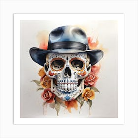 Day Of The Dead Skull 6 Art Print