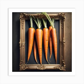 Carrots In A Frame 64 Art Print