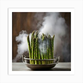 Asparagus Steaming Art Print