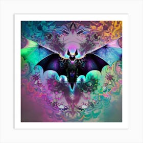 Bat In The Sky psychedelic Art Print