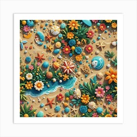 Seaside Background Art Print