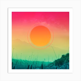 Gradients In The Forest Square Art Print
