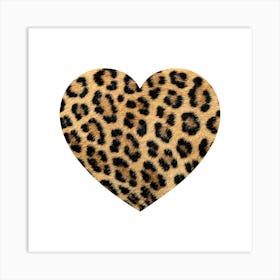 Leopard Heart Fur Art Print