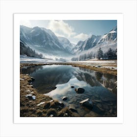 Lake In The Mountains Art Print