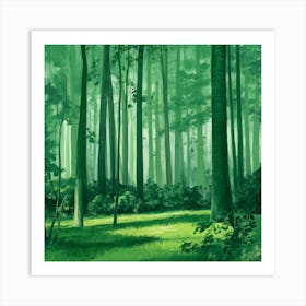 Green Forest 9 Art Print