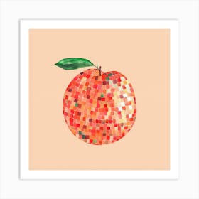 Disco Ball Peach Art Print