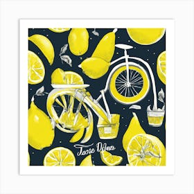 Lemons And Bicycles Art Print