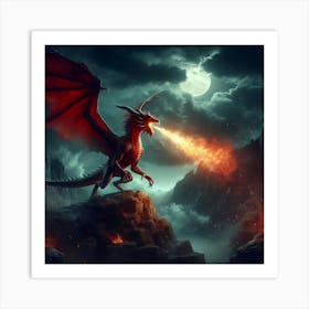 Fire Dragon Art Print