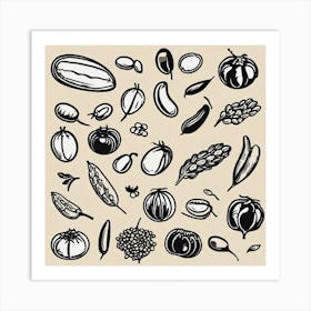 Legumes As A Logo Art Print