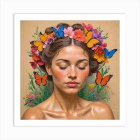 Whimsical Serenity A Portrait Of Nature And Grace (10) Art Print