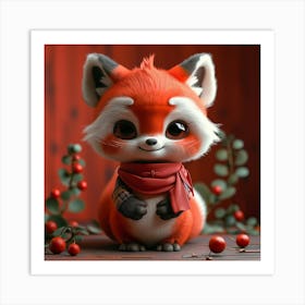 Cute Red Fox 1 Art Print