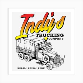 Indy S Trucking Company Art Print