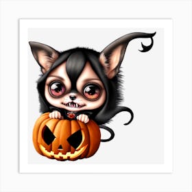 Creepy Cute Chihuahua Art Print