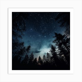 Breaking Light From The Forest Art Print