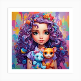 Colorful Girl Art Print