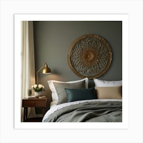 Grey Bedroom 5 Art Print