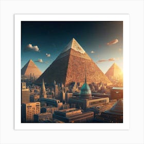 Pyramids Of Giza 7 Art Print