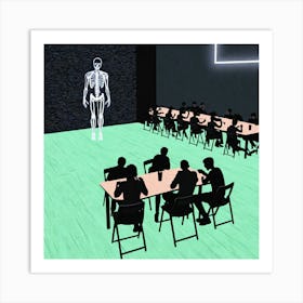 Skeletons In The Dining Room Art Print