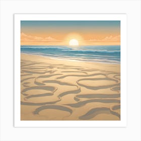 Sand On The Beach Art Print