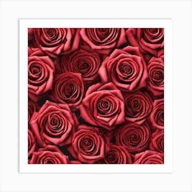 Realistic Red Rose Flat Surface Pattern For Background Use Trending On Artstation Sharp Focus Stu (7) Art Print