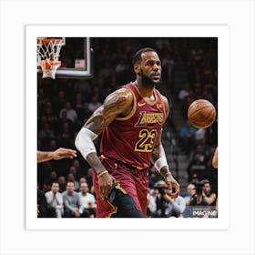 Lebron James AI Art Print