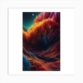 Abstract Landscape Painting 1 Art Print