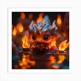 Kawaii Dragon Art Print