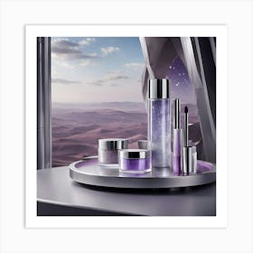 Beauty Products By A Window Art Print