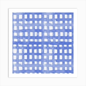 Watercolor Periwinkle Grid Art Print