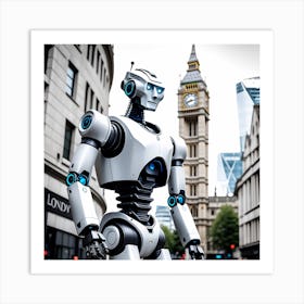 Robot In London 6 Art Print