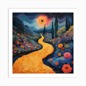 Golden Road Art Print