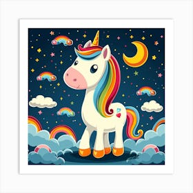 Unicorn In The Sky Art Print