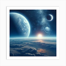 Planets In Space 1 Art Print