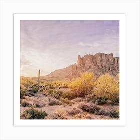 Superstition Mountain Desert Art Print