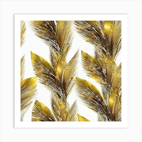 Golden Leaves Art Print