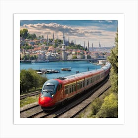 Istanbul Metro Train Art Print