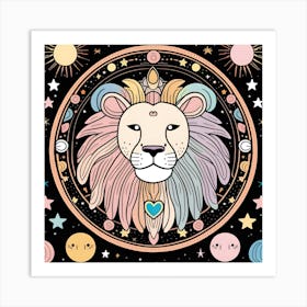 Zodiac Lion Art Print